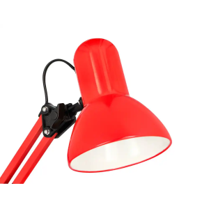 Lampara de escritorio q-connect polaris metalica coninterruptor brazo doble 3 articulaciones color rojo