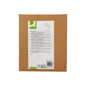 Lampara de escritorio q-connect orion metalica con detalles de madera brazo flexible color blanco