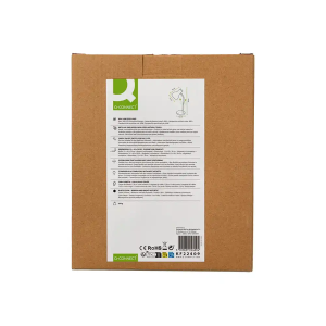 Lampara de escritorio q-connect orion metalica con detalles de madera brazo flexible color negro