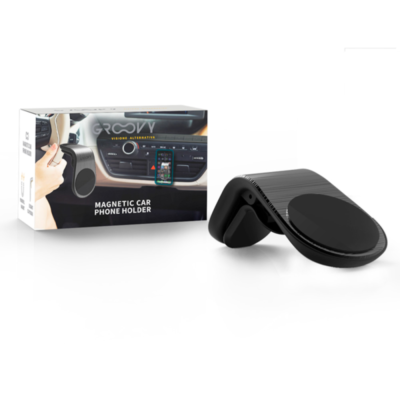 Soporte para movil groovy coche universal magnetico color gris oscuro