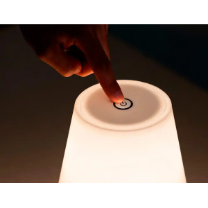 Lampara de escritorio q-connect nova led 2w 200 lm metalica tactil recargable usb-c color blanco