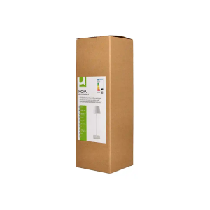 Lampara de escritorio q-connect nova led 2w 200 lm metalica tactil recargable usb-c color blanco