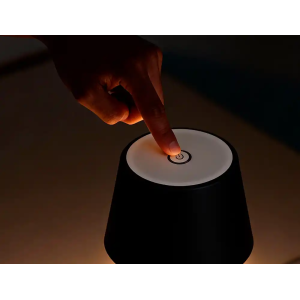 Lampara de escritorio q-connect nova led 2w 200 lm metalica tactil recargable usb-c color negro