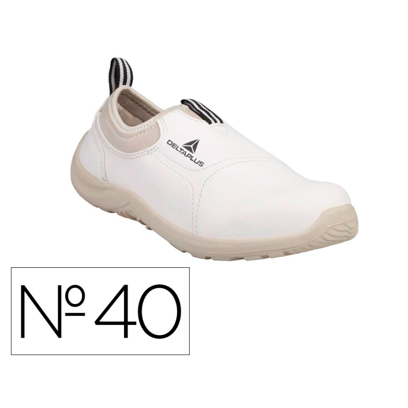 Zapatos de seguridad deltaplus microfibra pu suela pu mono-densidad color blanco talla 40