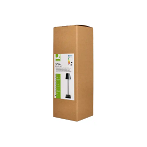 Lampara de escritorio q-connect nova led 2w 200 lm metalica tactil recargable usb-c color negro