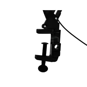 Lampara de escritorio q-connect hadar led 8w 380lm aluminio con pinza y lupa brazo doble color negro