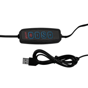 Lampara de escritorio q-connect hadar led 8w 380lm aluminio con pinza y lupa brazo doble color negro