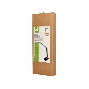Lampara de escritorio q-connect sirio led 13w 800 lmtactil 3 niveles de color brillo regulable color negro