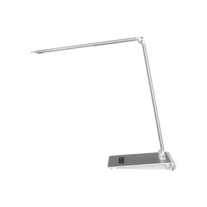 Lampara de escritorio q-connect sirio led 13w 800 lmtactil 3 niveles de color brillo regulable color plata