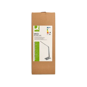 Lampara de escritorio q-connect sirio led 13w 800 lmtactil 3 niveles de color brillo regulable color plata