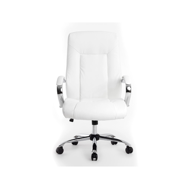 Silla q-connect direccion vero na simil piel base metalica alt max 1210 anc 650 prof 730 mm ruedas premium color blanco