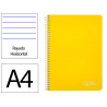 Cuaderno espiral liderpapel a4 witty tapa dura 80h 90gr rayado horizontal con margen color amarillo