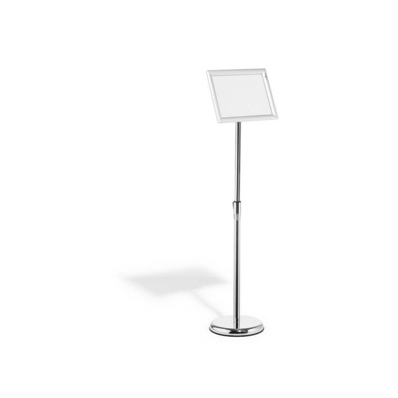 Atril de suelo durable marco aluminio din a4 vertical / horizontal altura ajustable 77 a 120,5 cm