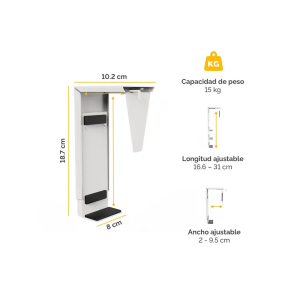 Soporte para cpu fellowes para uso debajo mesa color blanco