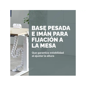 Organizador de cables fellowes extensible para escritorio longitud 1,3 m color blanco