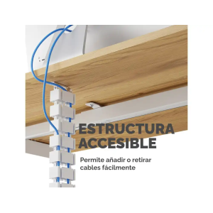 Organizador de cables fellowes extensible para escritorio longitud 1,3 m color blanco
