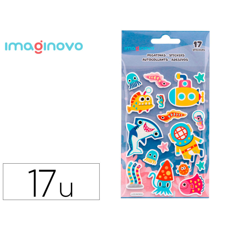 Pegatinas imaginovo luminosas submarino con relieve 190x105 mm en blister