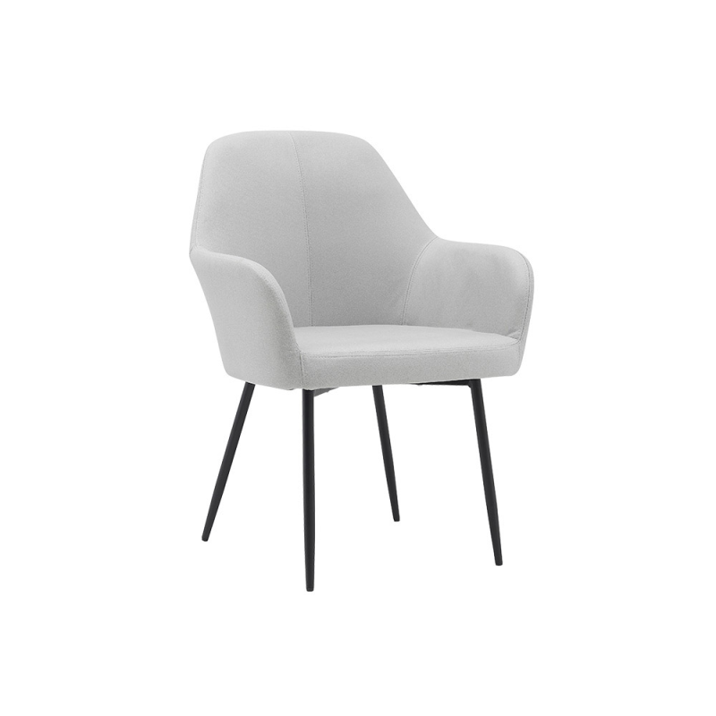 Silla q-connect confidente siemione base metalica alt max 820 anc 570 prof 580 color gris claro