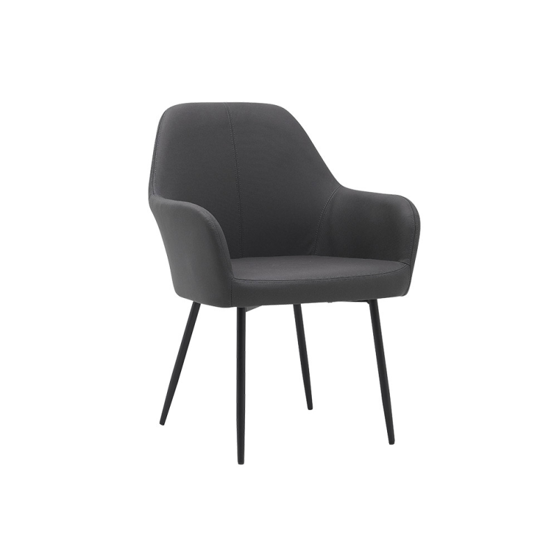 Silla q-connect confidente siemione base metalica alt max 820 anc 570 prof 580 color gris oscuro