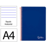 Cuaderno espiral liderpapel a4 witty tapa dura 80h 90gr rayado horizontal con margen color azul oscuro