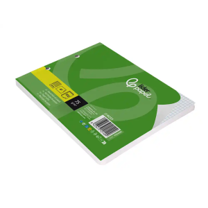 Recambio liderpapel din a5 apaisado 100 hojas 75 gr cuadro 4 mm 2 taladros con margen
