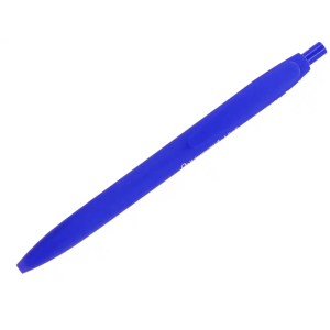 Boligrafo liderpapel punta 1 mm retractil con clip acabado soft touch tinta azul cuerpo azul