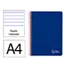 Cuaderno espiral liderpapel a4 witty tapa dura 80h 90gr rayado horizontal con margen color azul oscuro