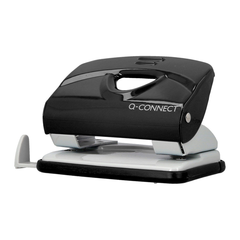 Taladrador q-connect kf14217 negro abertura 2 mm capacidad 20 hojas