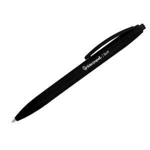 Boligrafo liderpapel punta 1 mm retractil con clip acabado soft touch tinta negra cuerponegro