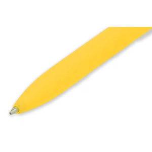 Boligrafo liderpapel punta 1 mm retractil con clip acabado soft touch tinta azul cuerpo amarillo