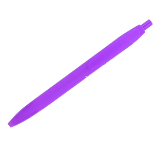 Boligrafo liderpapel punta 1 mm retractil con clip acabado soft touch tinta azul cuerpo morado