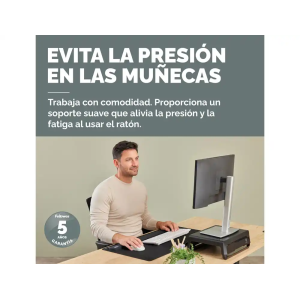 Reposamuñecas fellowes mini breyta negro 190x70x25 mm