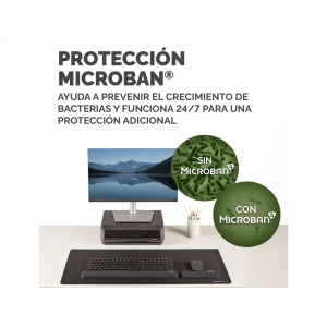 Reposamuñecas fellowes mini breyta negro 190x70x25 mm