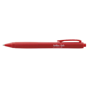Boligrafo artline orb eco green retractil 1 mm rojo
