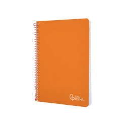 Cuaderno espiral liderpapel a4 witty tapa dura 80h 90gr rayado horizontal con margen color naranja