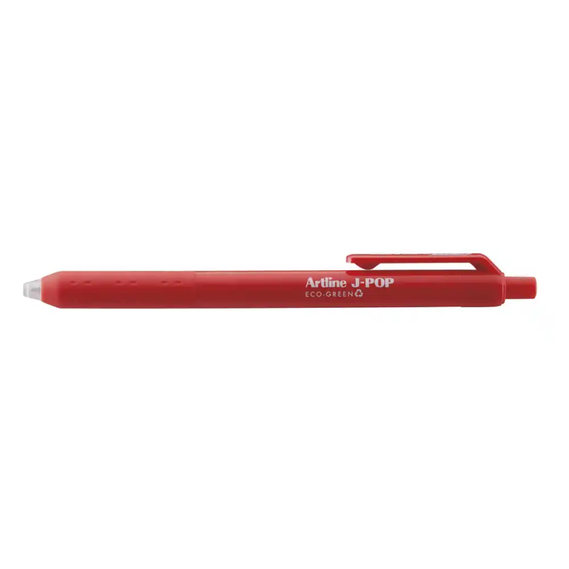 Boligrafo artline j-pop eco green retractil tinta gel 0,7 mm rojo