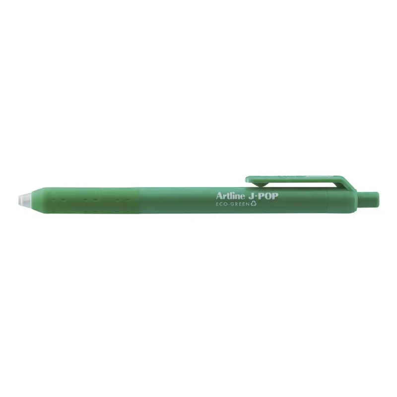 Boligrafo artline j-pop eco green retractil tinta gel 0,7 mm verde