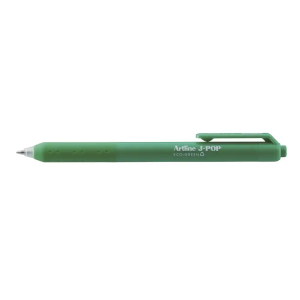Boligrafo artline j-pop eco green retractil tinta gel 0,7 mm verde