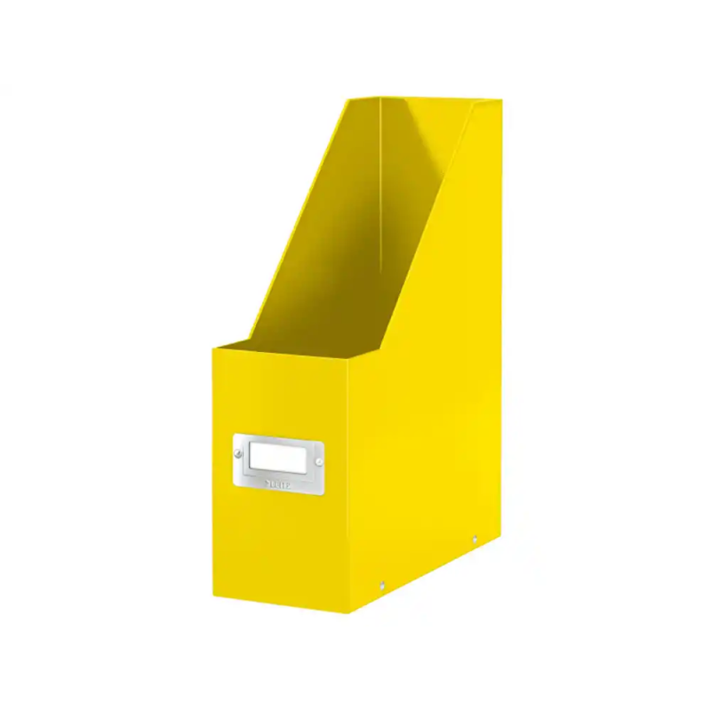 Revistero leitz click & store carton forrado color amarillo 103x170x235 mm