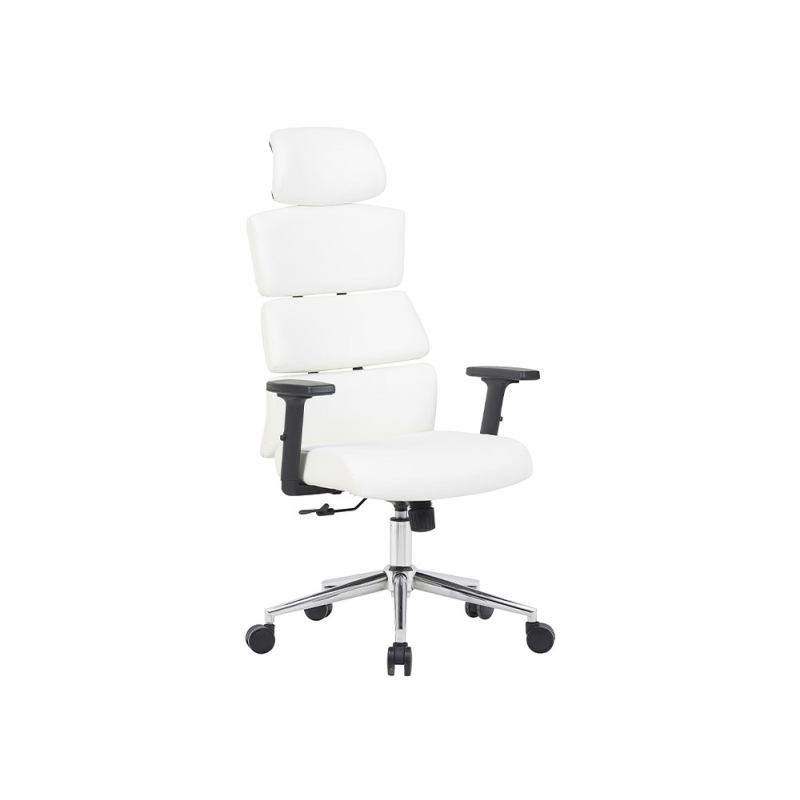 Silla q-connect direccion aurea similpiel alt max 1400 mm anc 520 mm prof 510 mm ruedas premium blanco