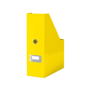 Revistero leitz click & store carton forrado color amarillo 103x170x235 mm