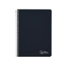 Cuaderno espiral liderpapel a4 witty tapa dura 80h 90gr rayado horizontal con margen color negro