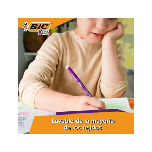 Rotulador bic kids couleur estuche de 10+2 colores tinta base de agua lavable