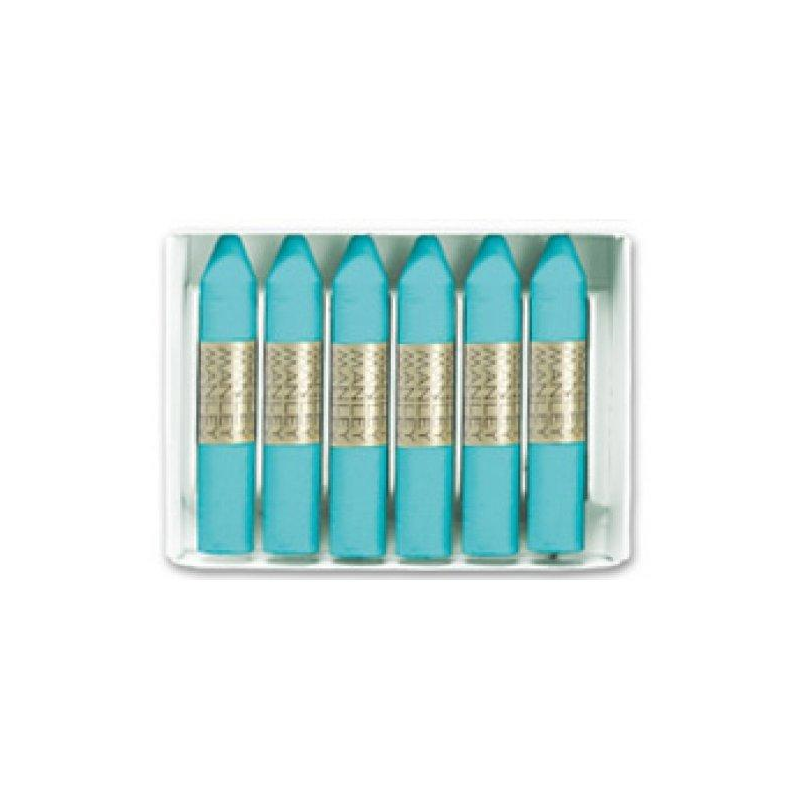 Lapices cera manley unicolor azul turquesa n.16 caja de 12 unidades