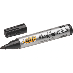 Rotulador bic marcador eco permanente marking 2000 negro trazo 1,7 mm caja de 12 unidades