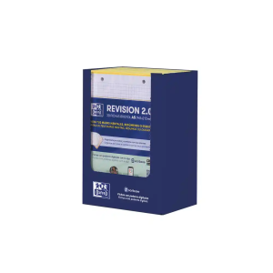 Ficha de revision oxford flashcards 2.0 148x210 mm 250 g cuadricula 5mm color amarillo paquete de 30