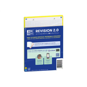 Ficha de revision oxford flashcards 2.0 148x210 mm 250 g cuadricula 5mm color amarillo paquete de 30
