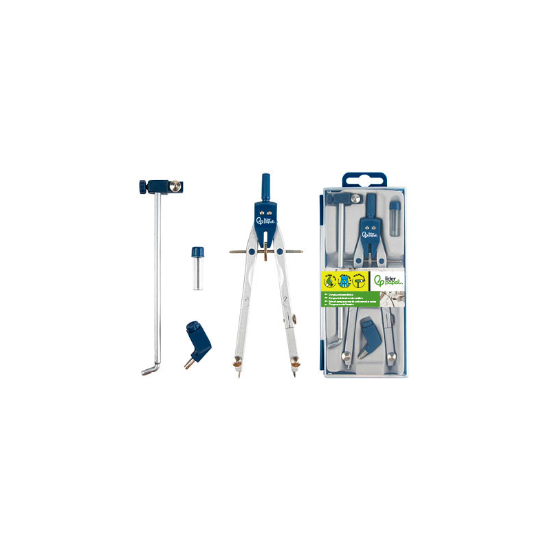 Compas liderpapel micrometrico bk-304 con adaptador y alargadera