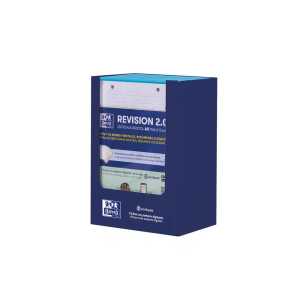 Ficha de revision oxford flashcards 2.0 148x210 mm 250 g cuadricula 5mm color turquesa paquete de 30