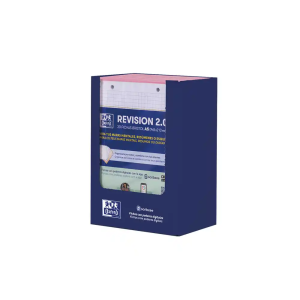 Ficha de revision oxford flashcards 2.0 148x210 mm 250 g cuadricula 5mm color rosa paquete de 30 unidades